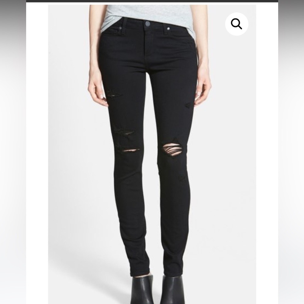 Paige Denim black skinny jeans